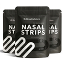 BreatheMore Performance Series Nasal Strips Black - 3 refill packs - 90 strips